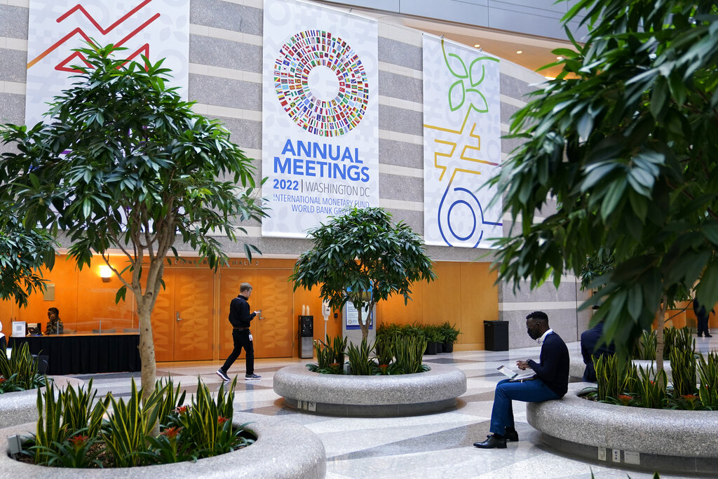 מפגש קרן המטבע העולמית השנתי, 10 באוקטובר 2022 (AP Photo/Patrick Semansky)