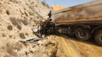 זירת התאונה בשומרון (צילום: דוברות כב"א)