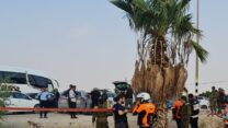 זירת הפיגוע בצומת אלמוג  (צילום: דוברות איחוד הצלה)