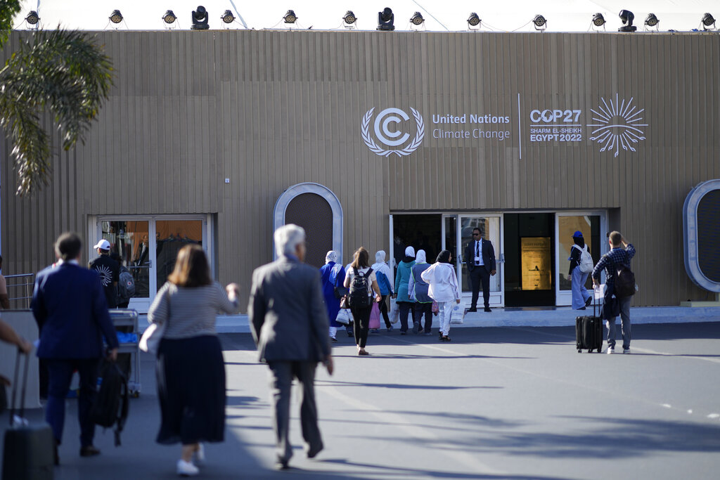 ועידת האקלים COP27 של האו״ם בשארם א-שייח במצרים (צילום: AP Photo/Peter Dejong)