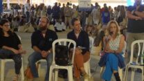 ראשת שירותי בריאות הציבור ד"ר שרון אלרעי פרייס במעגלי שיח באסיפה הישראלית בתל אביב (צילום: אסיפה ישראלית)