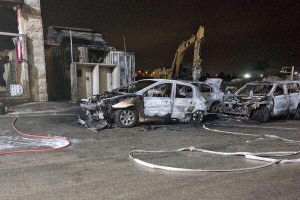 זירת אירוע ״תג מחיר״ באבו גוש (צילום: דוברות כב״ה ירושלים)