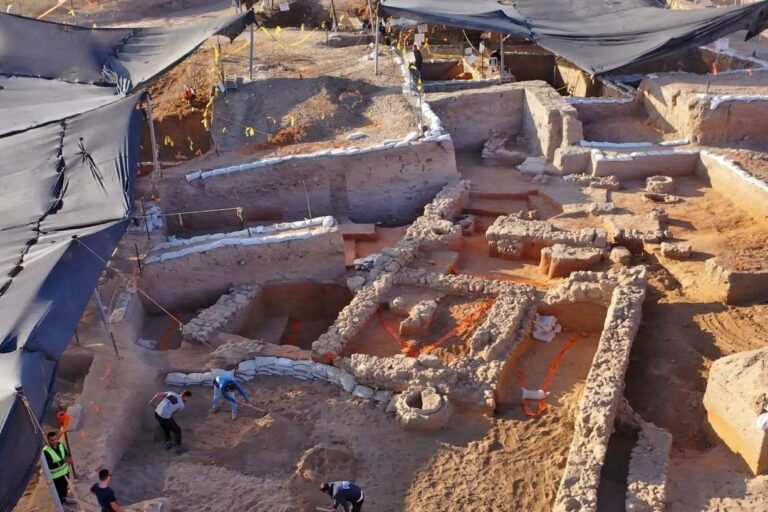 אזור החפירה שבו התגלה הקליע (צילום: אמיל אלג'ם רשות העתיקות)