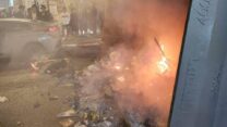 מהומות במאה שערים בירושלים (צילום: דוברות המשטרה)