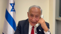 יו"ר הליכוד בנימין נתניהו מודיע לנשיא המדינה יצחק הרצוג שהצליח להקים ממשלה (צילום: דוברות הליכוד)