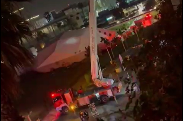 שריפה בבית החולים סורוקה בבאר שבע (צילום: דוברות כבאות והצלה)