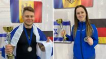 אלה פירט, סטניסלב מיזניצין (צילומים: מועדון הרמת משקולות מכבי תל אביב)