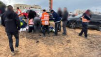 זירת התאונה באשדוד (צילום: דוברות איחוד הצלה)