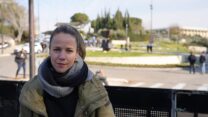 רונה קינן בעצרת המחאה נגד הרפורמה המשפטית בירושלים (צילום: ג'וליה לרמה)
