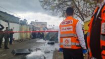 פיצוץ רכב בלוד (צילום: דוברות איחוד הצלה)