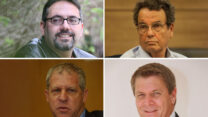 מימין למעלה ובכיוון השעון: דניאל פרידמן, גיורא ירון גיורא איילנד, ויובל אלבשן (צילומים: פלאש90, Shaniexecsec/ויקימדיה)