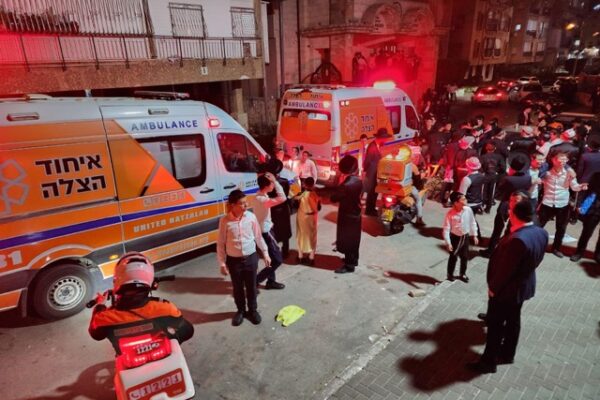 ניידת איחוד הצלה בבני ברק במהלך חג פורים (צילום: דוברות איחוד הצלה)