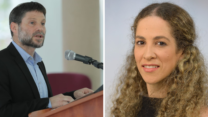 שירה גרינברג, הכלכלנית הראשית במשרד האוצר, בצלאל סמוטריץ' שר האוצר (צילומים: דוברות משרד האוצר)