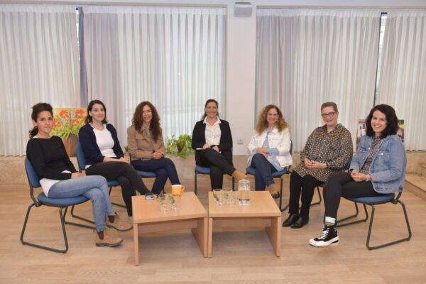 From right to left - Yael Budnik Bar, Ruti From-Arica, Shlomit Zioni, Maya Ronen, Tzipi Friedkin, Liran Flitman, Shani Ishgur Greenberg