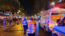 זירת הירי בדיזנגוף פינת בן גוריון בתל אביב (צילום: תיעוד מבצעי איחוד הצלה)