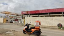 זירת תאונת העבודה בבאר שבע (צילום: איחוד הצלה)