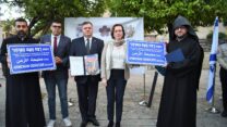 טקס החנוכה של רחבת הזיכרון בחיפה (צילום: ראובן כהן, דוברות עיריית חיפה)