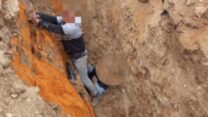 זירת תאונת העבודה סמוך לקיבוץ צרעה (צילום: כיבוי והצלה)