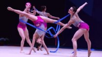 נבחרת ישראל בהתעמלות אמנותית בגביע העולם ביוון (צילום: באדיבות איגוד ההתעמלות בישראל)