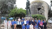 Members of the Youth Movement Council at the Yad Mordechai Memorial. (Photo: Youth Movement Council)