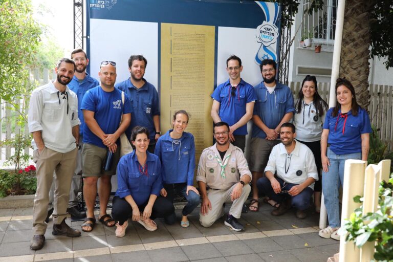 Members of the Youth Movement Council with the Declaration of Independence. (Photo: Youth Movement Council)