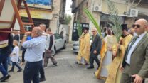 תהלוכת יום ראשון של הדקלים של הכנסייה האורתודוכסית בחיפה (צילום: יניב שרון)