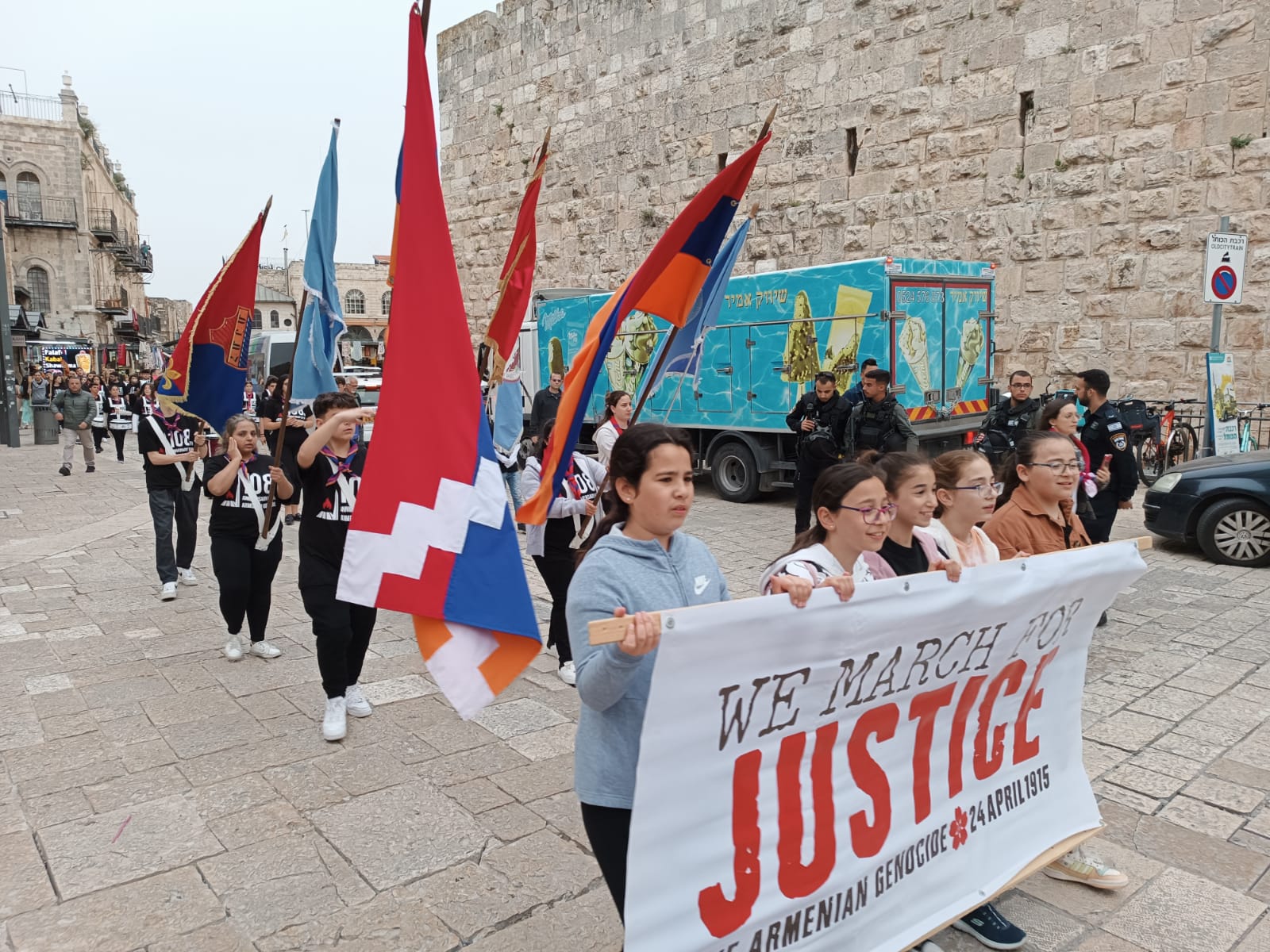 תהלוכת זיכרון לרצח העם הארמני בירושלים (צילום: ירון וייס)