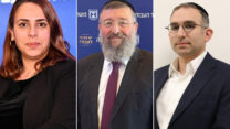 מנכ"ל משרד העבודה הנכנס ישראל אוזן; שר העבודה יואב בן צור; המנכ"לית היוצאת תאיר איפרגן (צילומים: משרד העבודה, ארן דולב)