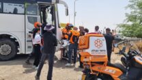 זירת התאונה בצומת יד מרדכי (צילום: דוברות איחוד הצלה)