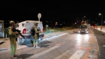 חיילי צה"ל בצומת תפוח לאחר אירוע ירי, מאי 2021 (צילום ארכיון: סרייה דיאמנט / פלאש 90)