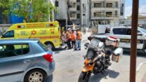 זירת תאונת העבודה באשדוד (צילום: איחוד הצלה)