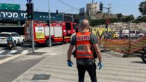 זירת תאונת עבודה בהרצליה (צילום ארכיון: איחוד הצלה)