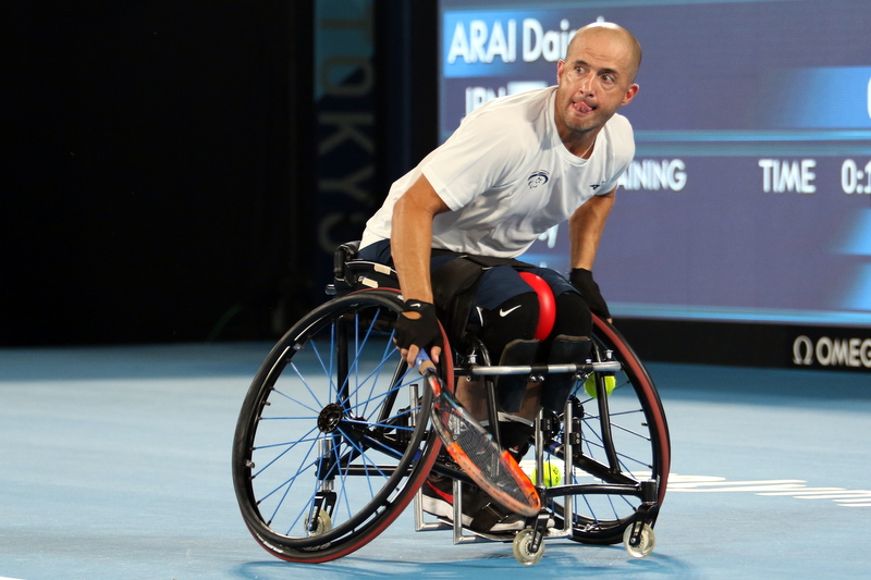 שחקן הטניס בכיסאות גלגלים גיא ששון (צילום ארכיון: קרן איזקסון)