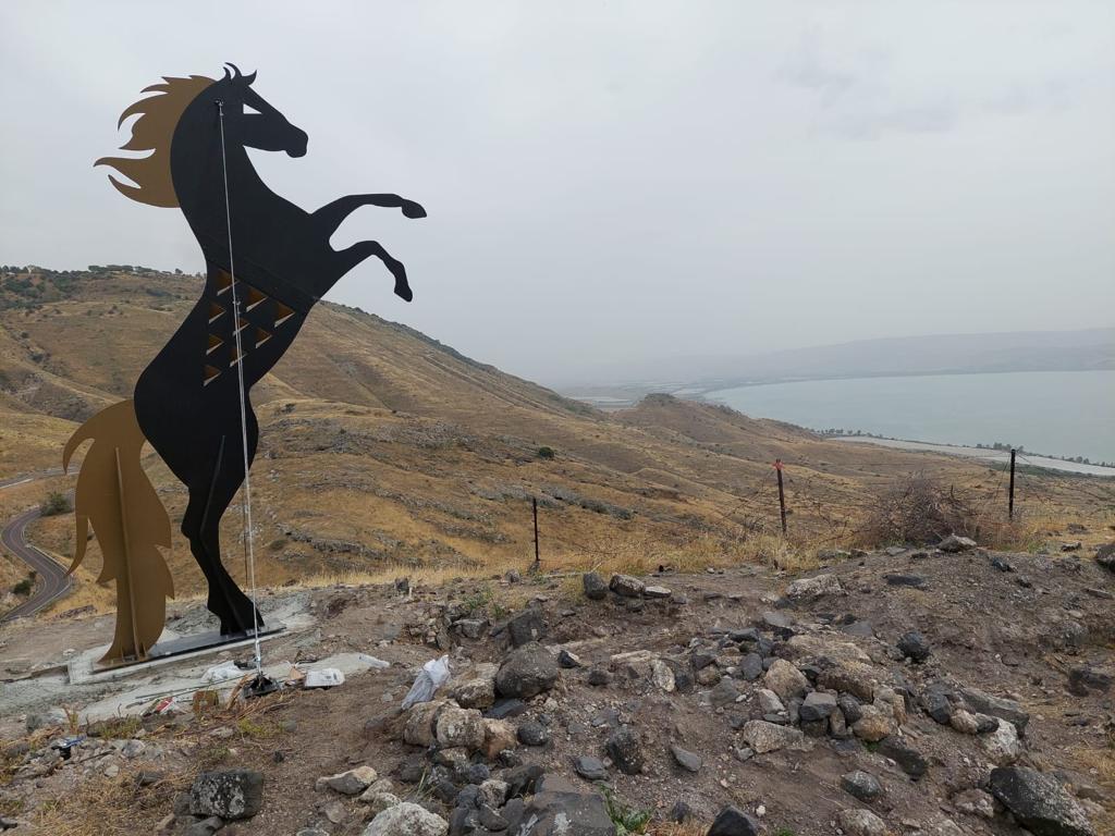 פסל סוס בגן הלאומי סוסיתא (צילום: לילא אבראהים רשות הטבע והגנים)