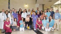 נפרדים ממשפחת דומנוביץ' בבית החולים סורוקה (צילום: דוברות בית החולים סורוקה)