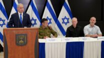 ראש הממשלה נתניהו, שר הביטחון גלנט, הרמטכ"ל הלוי וראש השב"כ בר (צילום: רועי אברהם /לע"מ)