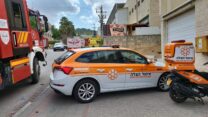 זירת תאונה בבית שמש (צילום: איחוד הצלה)
