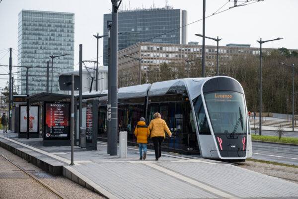 תחבורה ציבורית בלוקסמבורג ב-2020 (צילום:Oliver Dietze/dpa via Reuters)