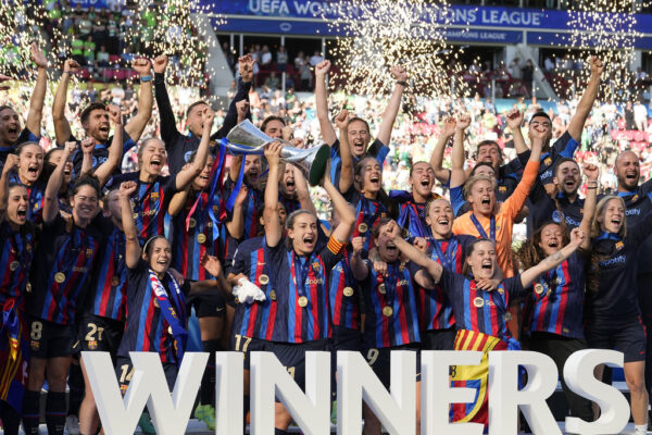 ברצלונה זוכה בליגה האלופות לנשים בכדרוגל (צילום AP/Martin Meissner)