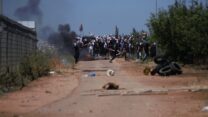 עימותים והפרות סדר בצפון רמת הגולן בעקבות הקמת חוות טורבינות על שטחים חקלאיים של בני העדה הדרוזית (צילום: דוברות המשטרה)