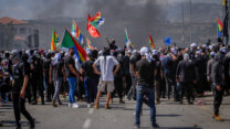 עימותים והפרות סדר ברמת הגולן בעקבות הקמת חוות טורבינות על שטחים חקלאיים של בני העדה הדרוזית (צילום: אייל מרגולין/פלאש90)