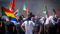 עימותים והפרות סדר ברמת הגולן בעקבות הקמת חוות טורבינות על שטחים חקלאיים של בני העדה הדרוזית (צילום: אייל מרגולין/פלאש90)