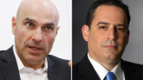 המועמדים המובילים בבחירות ליו"ר לשכת עורכי הדין, עמית בכר (מימין) ואפי נוה (צילומים: סיון פרג', מרים אלסטר/פלאש 90)