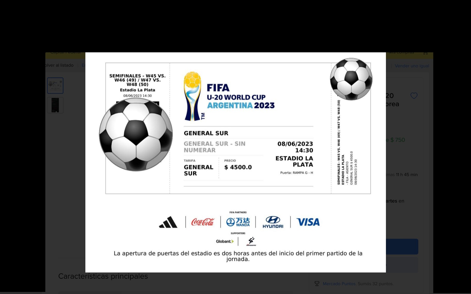 כרטיס למשחק בין ישראל ואורוגוואי בחצי גמר המונדיאליטו (צילום: ריקרדו סטיון)
