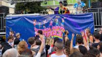 בימת מצעד הגאווה בחיפה (צילום: יהל פרג')
