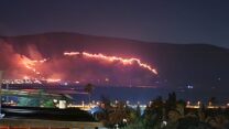 שריפת ענק סמוך לקיבוץ חפציבה (צילום: כבאות והצלה מחוז צפון)