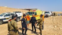 זירת האסון ליד ים המלח (צילום: דוברות המשטרה)
