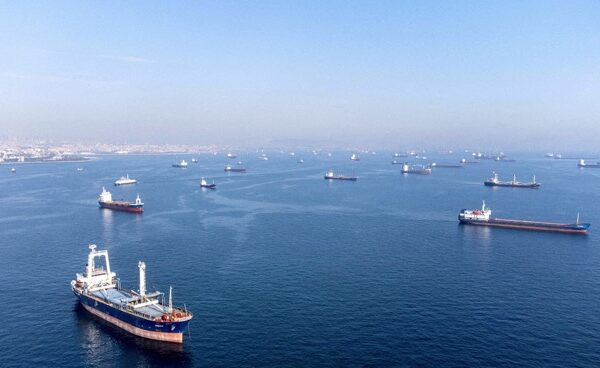 ספינות תבואה בים השחור לפני פקיעת הסכם החיטה בין רוסיה לאוקראינה (צילום: REUTERS/Umit Bektas/File Photo)