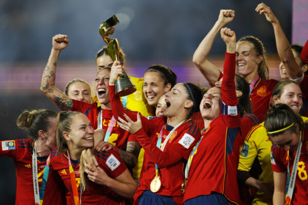 נבחרת ספרד זוכה במונדיאל נשים 2023 (צילום: AP/Avi Parr)