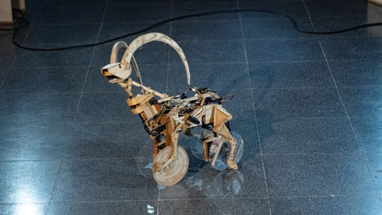 A miniature robotic ibex. &quot;This is the first animal I built and I have a different and special connection with it.&quot; (Photo: Nadav Chomsky)